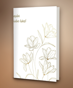 Lijntekening bloem goud