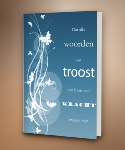 Troost kracht vlinder blauw