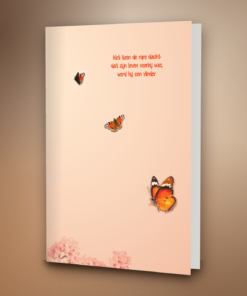 Vlinder oranje met bloesem